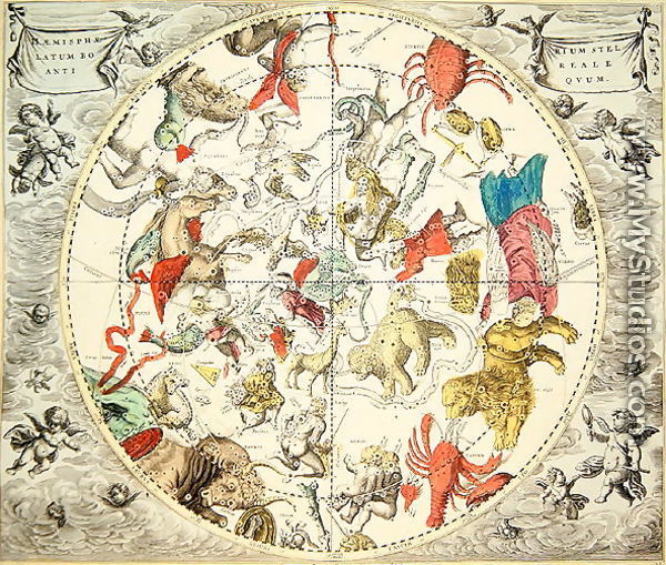 Celestial Planisphere Showing the Signs of the Zodiac, from 