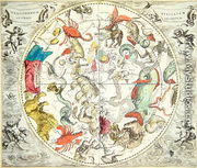 Map of the Southern Hemisphere, from 'The Celestial Atlas, or The Harmony of the Universe' 1660 - Andreas Cellarius