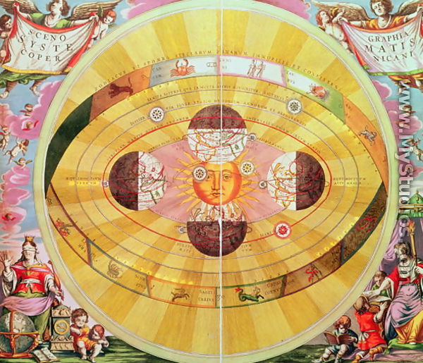 Scenographia: Systematis Copernicani Astrological Chart, c.1543, devised by Nicolaus Copernicus (1473-1543) from 