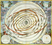 Planetary orbits, plate 18 from 'The Celestial Atlas, or the Harmony of the Universe' - Andreas Cellarius
