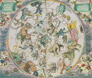 Celestial Planisphere Showing the Signs of the Zodiac, from 'The Celestial Atlas, or The Harmony of the Universe'  (2) - Andreas Cellarius