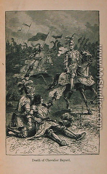 Death of Chevalier Bayard (1476-1524) illustration from 
