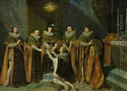 Louis XIII (1601-43) Receiving Henri d'Orleans (1595-1663) Duc de Longueville, into the Order of the Saint Esprit, 1633 - Philippe de Champaigne