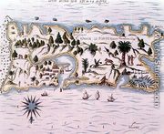 Map of the island of Puerto Rico, 1599 - Samuel de Champlain