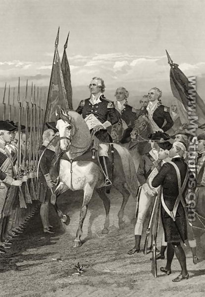 George Washington taking command of the Army, 1775, from 