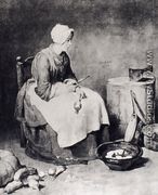 La Ratisseuse (Woman Paring Turnips), 1738 - Jean-Baptiste-Simeon Chardin