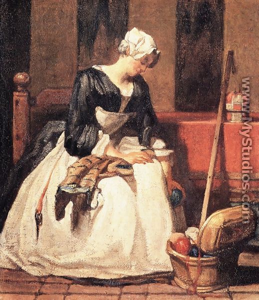 The Embroiderer, c.1773 - Jean-Baptiste-Simeon Chardin