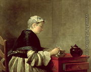 A Lady Taking Tea, 1735 - Jean-Baptiste-Simeon Chardin