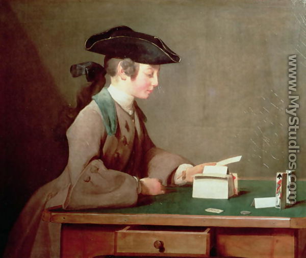 The House of Cards, c.1736-37 - Jean-Baptiste-Simeon Chardin