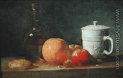 Still Life with Fruit and Wine Bottle - Jean-Baptiste-Simeon Chardin