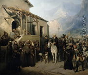 Field-marshal Alexander Suvorov (1729-1800) on the St Gothard summit, 13th September 1799, 1855 - Adolf  Jossifowitsch Charlemagne