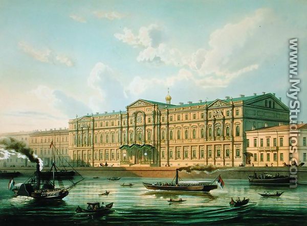 Palace of Grand Duke Mikhail and Palace Embankment, 1850s - J. Charlemagne