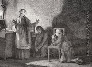 Louis XVI (1754-93) at Prayer Before his Execution - H. de la Charlerie