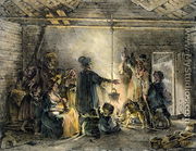 Interior of a Coal-Miner's Hut - Nicolas Toussaint  Charlet