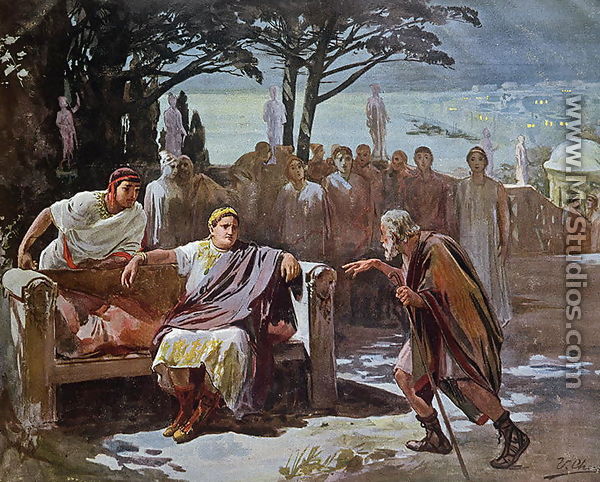 Chilon Accusing the Christians of Starting the Fire in Rome, illustration from 