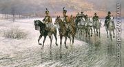 An Escort of the 4th French Hussars - Jan van Chelminski