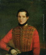 Portrait of the Poet Michail Lermontov, 1830s - A. Chelyshev