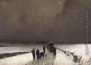 The Stragglers, Snow Effect, 1870 - Augustin Pierre Chenu