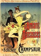 Reproduction of a poster advertising 'The Lover of Dancers', 1888 - Jules Cheret