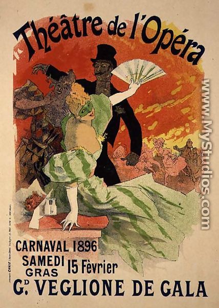 Reproduction of a Poster Advertising the 1896 Carnival at the Theatre de l