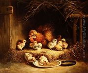 Hen with her Chicks, 1867 - Andrea Cherubini
