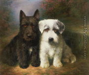 A Scottish and a Sealyham Terrier - Lilian Cheviot