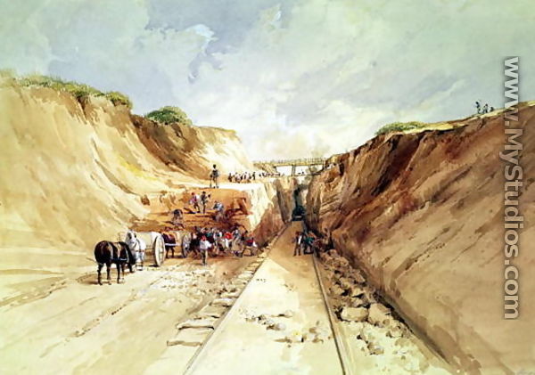 Construction of a Railway line, 1841 - George Childes