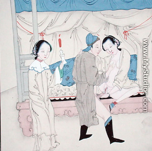A Man with Two Women - Chinese School