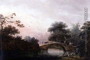 Drovers Guiding Cattle Over a Bridge - (circle of) Chinnery, George (1774-1852)