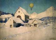Landscape with an Air Balloon, 1910 - Anton Christoffel
