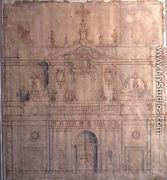 Design for the facade of Valladolid Cathedral - Alberto de Churriguera