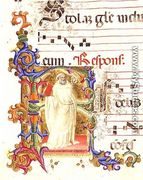 Historiated initial 'R' depicting St. Eligius, from a gradual from the Monastery of San Jacopo di Ripoli - (Cenni Di Peppi) Cimabue
