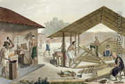 Carpentry Workshop in Kupang, Timor, plate 6 from 'Le Costume Ancien et Modern', 1820-30s - Francesco Citterio