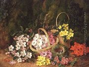 Spring Flowers in baskets - George Clare