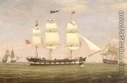 The ship `Malabar' and the barque `Isabella' in the Clyde, a brig and other shipping beyond - William Clark