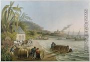 Carting and Putting Sugar Hogsheads on Board', plate X from 'Ten Views in the Island of Antigua' - William Clark