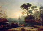 Arrival of Aeneas in Italy, the Dawn of the Roman Empire - Claude Lorrain (Gellee)