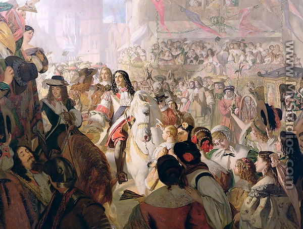 The Return of Charles II (1630-85) to Whitehall in 1660, 1867 - Alfred Barron  Clay