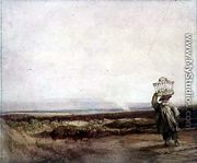 A Boy carrying a Basket on his Head, in a Moorland Landscape - Luke Clennell