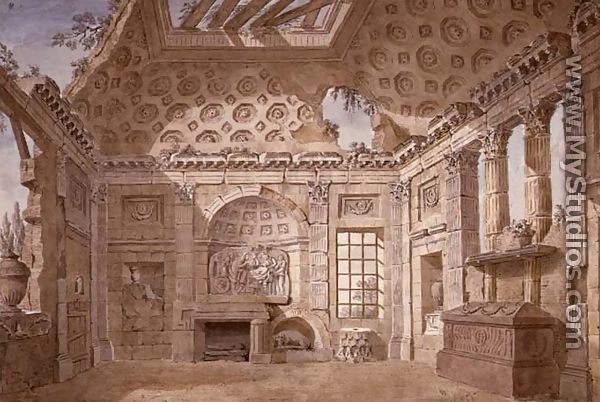 Design for Ruin Room of the monastery (now convent) of St. Trinita del Monte, Rome, c.1766 - Charles-Louis Clerisseau