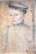Portrait of Francis II (1544-60) as Dauphin of France at the age of Eight, 1552 - (studio of) Clouet