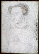 Portrait of Anne d'Este (1531-1607) Princess of Ferrera, after 1566 - (studio of) Clouet