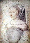 Gilberte (1521-?), daughter of Blaise de Rabutin, seigneur de Huban, c.1538 - (studio of) Clouet
