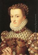 Portrait of Elizabeth of Austria (1554-92) Queen of France, c.1570 - Francois Clouet