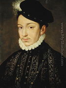 Portrait of Charles IX (1550-74) 1560-72 - (after) Clouet, Francois