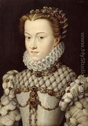 Portrait of Elisabeth of Austria (1554-92) 1571 - (attr. to) Clouet, Francois