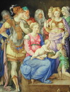 The Virgin and Child, St. John the Baptist and seven individuals, c.1553 - (attr. to) Clovio, Giorgio Giulio