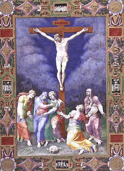 Crucifixion, with the Virgin, St. John the Evangelist and the Three Maries - (attr. to) Clovio, Giorgio Giulio