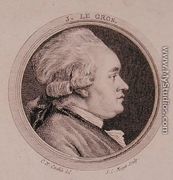 Portrait of Joseph Le Gros (1739-93) - (after) Cochin, Charles Nicolas II