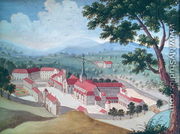 General view of the Abbey from the east, from 'l'Abbaye de Port-Royal', c.1710 - (after) Cochin, Louise Madelaine